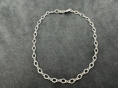 1.24g Vintage Sterling Silver 925 Oval Twist Link Chain Bracelet 7 in M