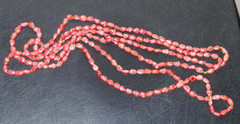 Vintage Pink Freshwater Pearl Bead Nugget Necklace 48″ Long Strand Flapper