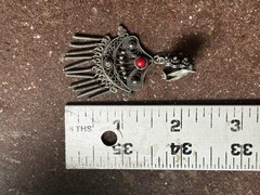 Antique Southwest Silver Earrings Clip On Red Coral
