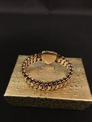 VTG LA MODE “Precious Metal” WWII SWEETHEART EXPANSION STRETCH LOCKET BRACELET