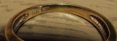 VINTAGE 10K GOLD & DIAMOND CLUSTER RING, 3.1 grams, SIZE 5, SIGNED AM-G