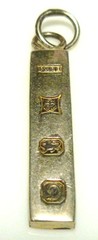 STERLING SILVER ENGLISH INGOT DOG TAG PENDANT JUBILEE FOB BAR COLLECTOR LOT 10
