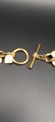 Vintage 1980’s Anne Klein Couture Gold Tone Knot Link Choker Necklace 17in