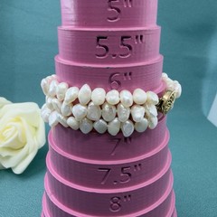 Vintage 14K GOLD 🖤 Triple 3 Strand Cultured BAROQUE Freshwater Pearl Bracelet