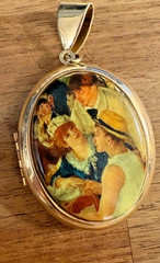 ROXSANN Large Pendant RENOIR Boating Party that opens