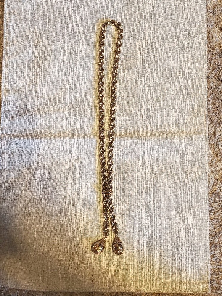 Vintage Gold Tone Adjustable Length Necklace
