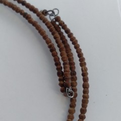 Vintage Bead Double Layer Multi Chain Tension Dangle Choker Necklace