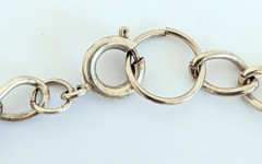 Vintage 80’s Silver Tone Puffy Engraved Hearts Charm Bracelet