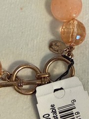 Vintage Cookie Lee Genuine Shell and Coral Colored Bracelet NWT Adjustable Size