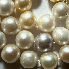 Choker Cultured Pearl 14k 9mm Ball Clasp 10mm Big Multicolor Pearls 16.5” Unused