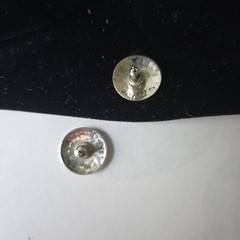 Vintage Monet Silver Tone Hammered Stud Earrings