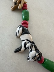 Vintage 1986 Noah’s Ark Polymer Clay Animal Necklace — Signed “Joy 86”