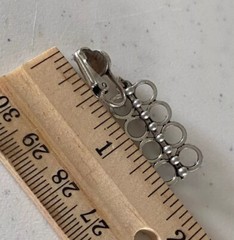 Vintage Art Modern Silver Tone Statement Dangle Clip On Back Earrings P868