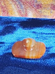 Superb Victorian Large Agate shirt Collar Stud/Button