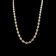 Vintage Mariner Link Necklace Bracelet Jewelry Set Gold Tone 28in Size 7