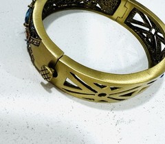 Vintage LaVintage Art Deco Multicolor Rhinestone Bangle Bracelet