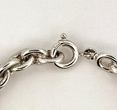 Vintage Sterling Silver 925 Heavy 5.2mm Rolo Chain Bracelet 28.2g 7.5″
