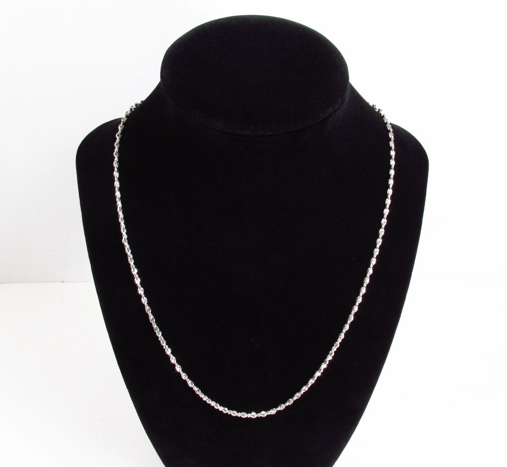 Vintage Providence Chain Co. USA Sterling Silver Tinsel Nugget Necklace 19.5″