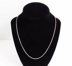 Vintage Providence Chain Co. USA Sterling Silver Tinsel Nugget Necklace 19.5″
