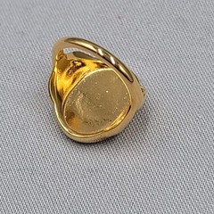 Vintage Avon Cloisonne Flower Gold Tone Ring Size 5.5