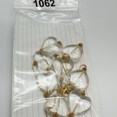 Anne Klein Couture Clear Lucite Heart Necklace Gold Chain 1990s 36 in Clasp