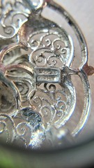 Vintage Sterling 925 German Filigree Flower Brooch 1.25 Inch 4.81gr