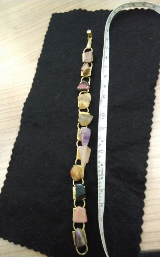 1950s Natural Stone Bracelet Vintage 20cm Old Jewelry Rare