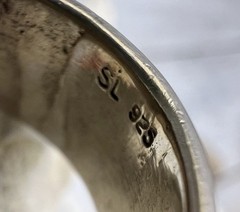 Vtg Signed SL Southwestern Ring Sterling Silver 925 Band Size 8.5 Jewelry 🖤