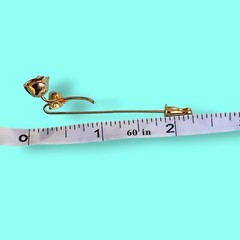 Vintage Monet Gold Tone Flower Rose Stick Pin Garden Spring Floral Nature Plants
