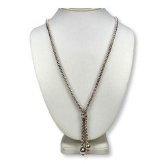 Vintage Sterling Silver 925 Popcorn Chain Milor Necklace 23 Inches