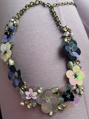 BaubleBar Statement Bib Collar Wildflower Necklace Sequins Jcrew Style H4