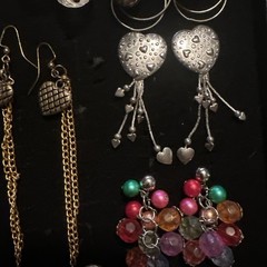 Vintage Costume Jewelry Lot Chunky Bold 80s Earrings Colorful Pop Retro Bold 3