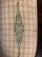 Vintage VCLM Faux Diamond And Tourmaline Bracelet