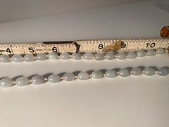 Chinese Export Jade White Lavender Green Knotted Bead Necklace 109.4g 26-1/2”