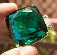 120 Ct Natural Vivid Green Colombian Emerald Cushion Certified Pendant