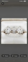 Rare Antique Old European Cut Double Diamond Engagement Ring