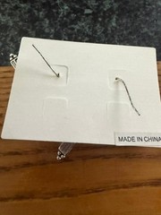 Lia Sophia Purple Crystal Silver-Tone Long Dangle Earrings Ivory Inlay