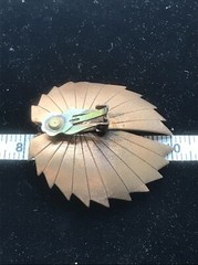 Vintage High End Fashion Jewlery Copper & Rhinestone Unique Clip-on Earrings