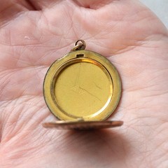 Antique Edwardian Locket – Double-Sided Locket – Gold Filled