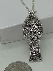 Egypt King Tut Pharaoh Mummy on Tibetan Silver Necklace D-KT+N