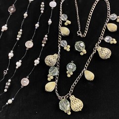 1970s 1980s 1990s Costume Necklace Earrings Lot Anne Klein Pearl MOP Dangle Etc.