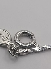 Vintage Signed AVON Y Drop Necklace Silver Tone 17″ 1970-80 Vintage Spring Ring