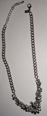 Y2K Era Pink Black Flower Chain Necklace American Eagle Women Fashion Jewelry