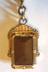 Victorian Style Pendant Fob Carnelian Onyx Estate Jewelry