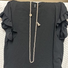 Versatile Iridescent Faceted Glass Taupe Bead Opera Necklace