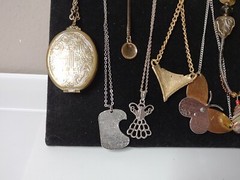 Lot Of 12 Pendant Necklaces Bows, Hearts, Angel, Skull Necklace Lot P38