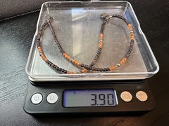 3.90g Vintage Sterling Silver 925 Spiral Pendant Beaded Necklace 15 in M