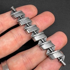RARE Vtg Modernist Sterling UNUSUAL PAUL LOBEL BROOCH Pin Machine Age MCM 1950s