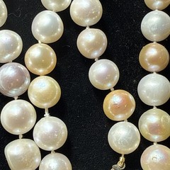 Choker Cultured Pearl 14k 9mm Ball Clasp 10mm Big Multicolor Pearls 16.5” Unused