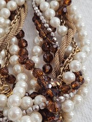 Estate Necklace Lot Rhinestone And Beaded Carol Lee Original Box EUC